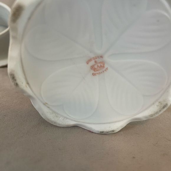 Dresden Germany Antique Porcelain Teapot Coffee Chocolate Pot Pitcher Roses Gold - Picture 14 of 16